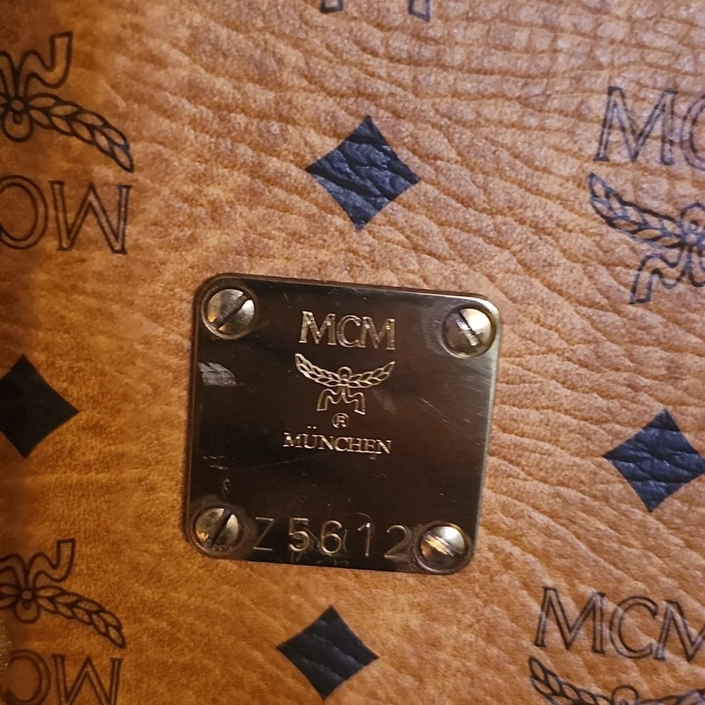 MCM Cognac Visetos Weekender Bag Vintage Made In Germany Unbranded Chains Added - Picture 4 of 17